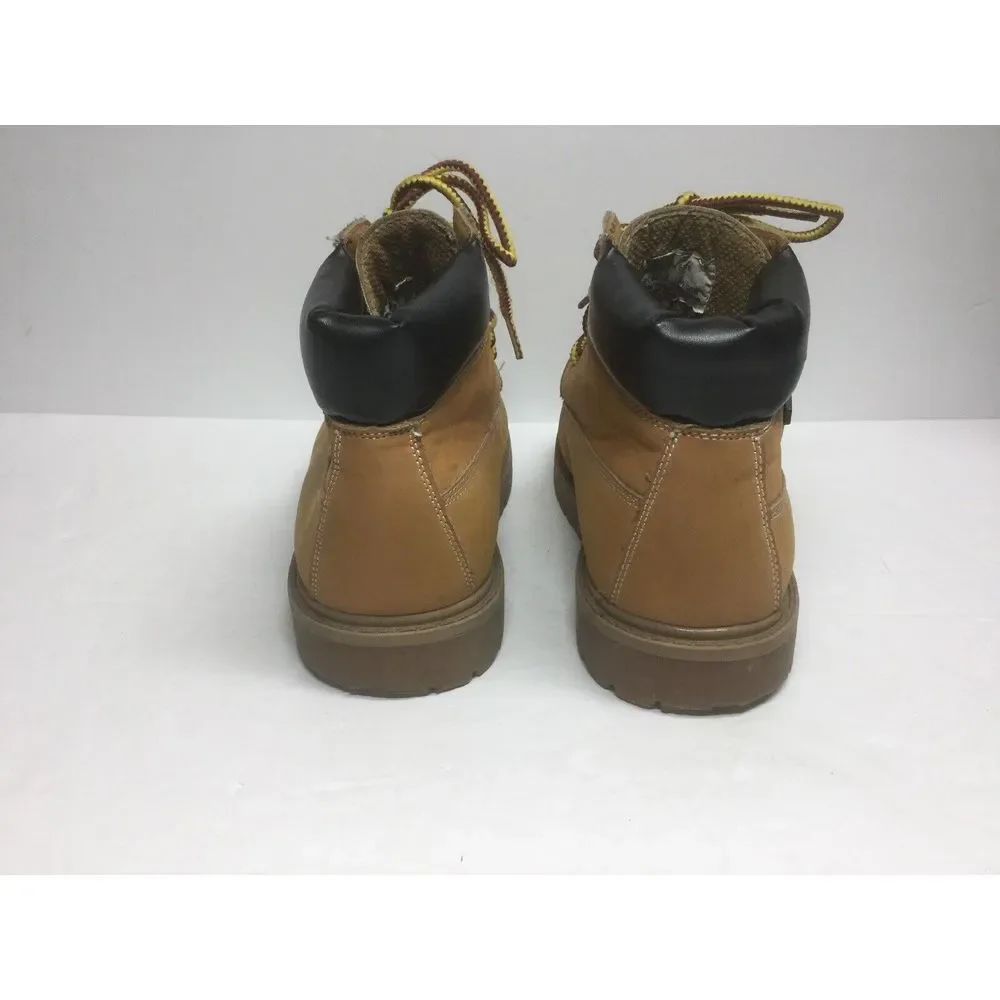 Suede Leather WaterProof work hiking‎ ankle boots tan Size mens 4M womens 6M